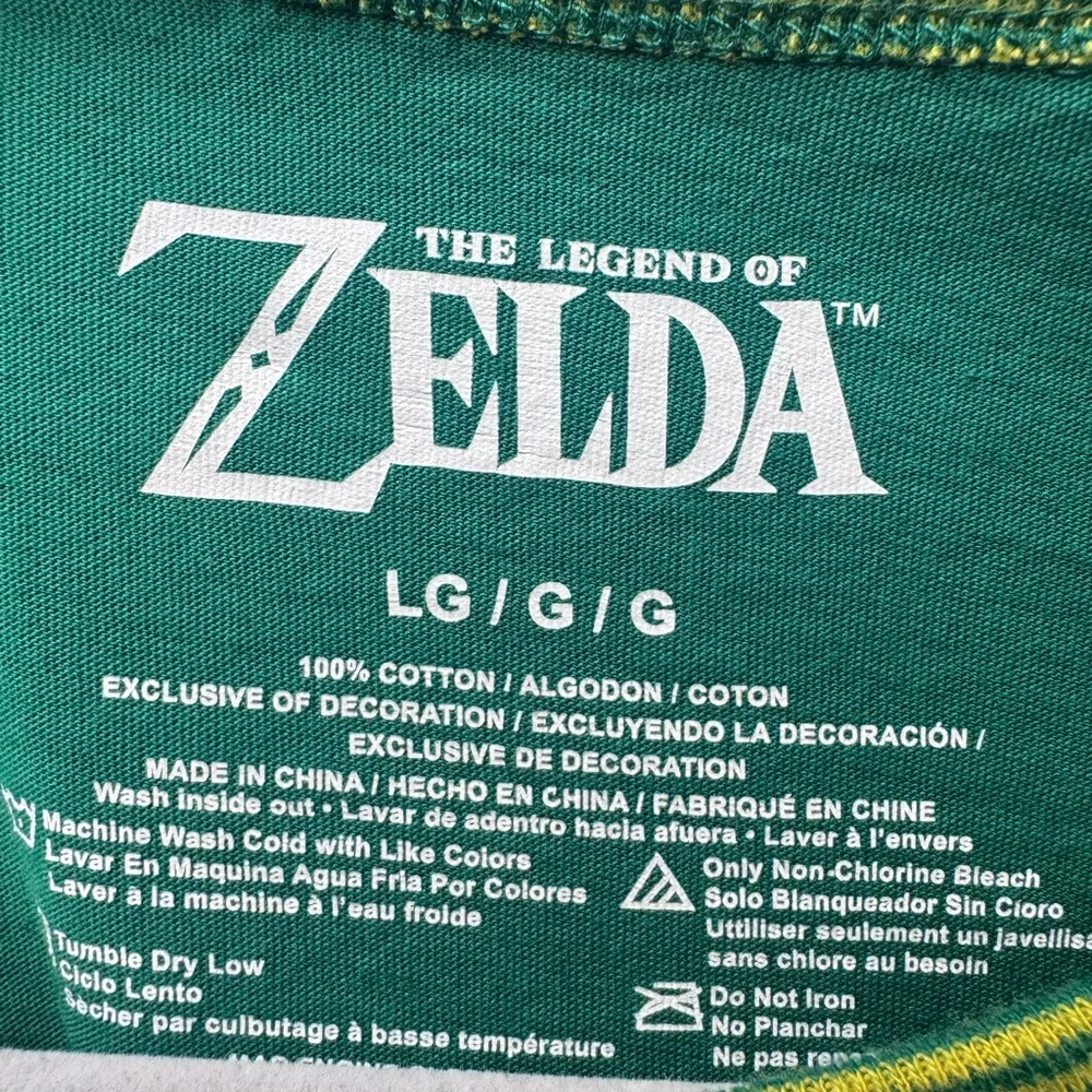 Zelda emblem Green T-Shirt for Men size Large - Picture 3 of 7